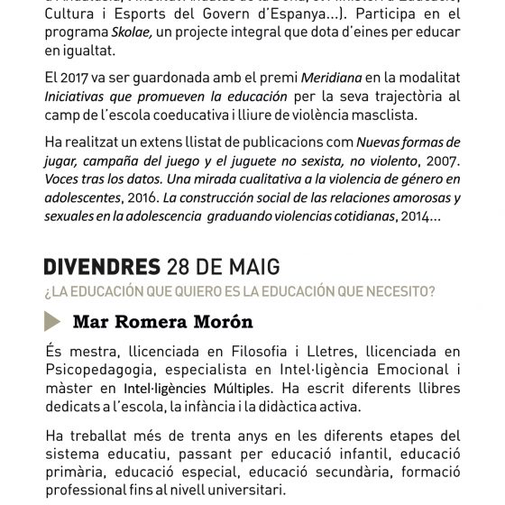 XII cicle de conferencias de L’AVENTURA D’EDUCAR EN FAMILIA