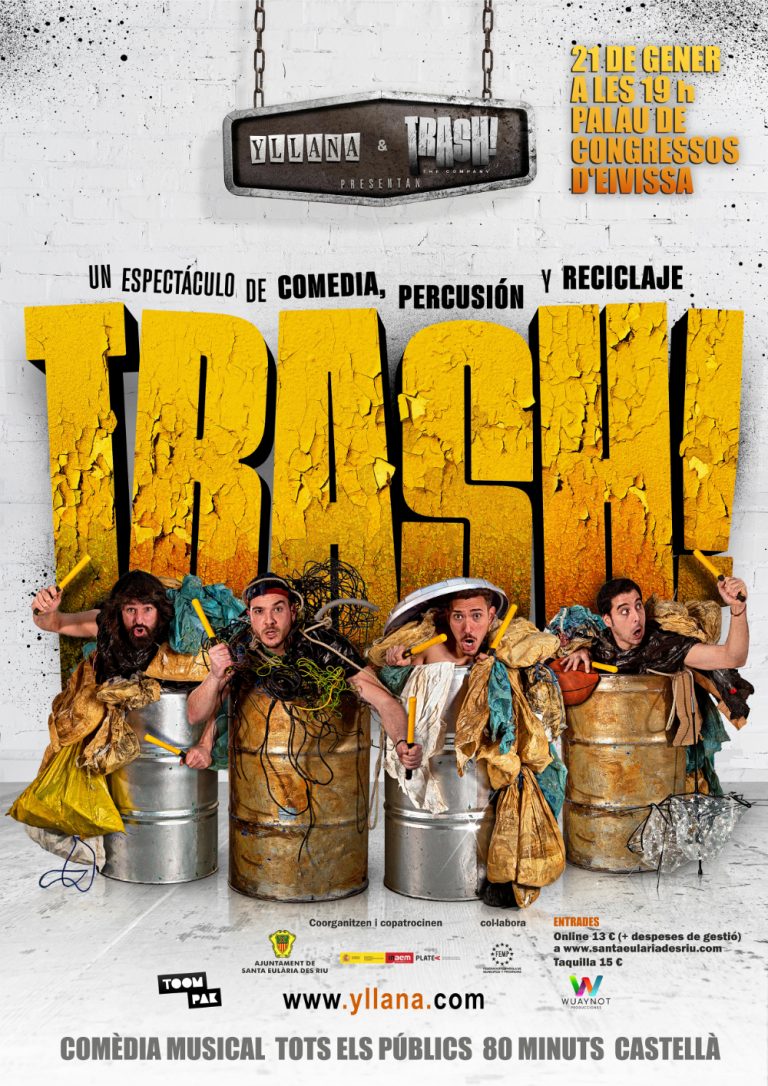 La veterana compañía Yllana y la multidisciplinar Töthem traen al Palau de Congressos la comedia de percusión y trasfondo ecologista ‘Trash!’