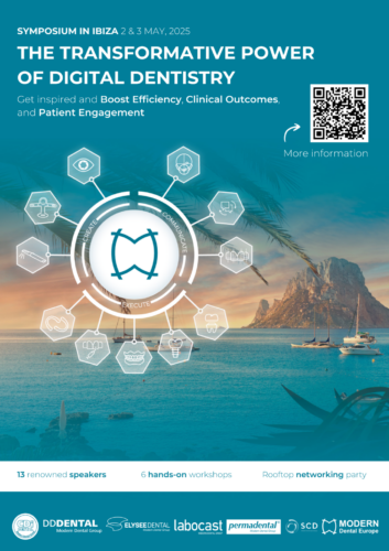 Join us in Ibiza on 2 & 3 May 2025 Find Out The Transformative Power Of Digital Dentistry Join us for the Transformative Power of Digital Dentistry Symposium, a dynamic two-day event on May 2–3, 2025, at the stunning Palacio de Congresos de Ibiza. This inspiring symposium will feature 13 expert speakers, 6 interactive workshops, and opportunities to connect with over 350 dental professionals from around the world. Dive into the latest advancements in digital dentistry, from cutting-edge diagnostic technologies to innovative workflows designed to enhance patient care and streamline esthetic cases. Set against the beautiful backdrop of Ibiza’s natural surroundings and sea views, this event offers the perfect blend of education, inspiration, and global networking. Don’t miss our exclusive rooftop party on Friday evening to cap off this spectacular sunset moment of Ibiza. Register now and elaevate your practice!